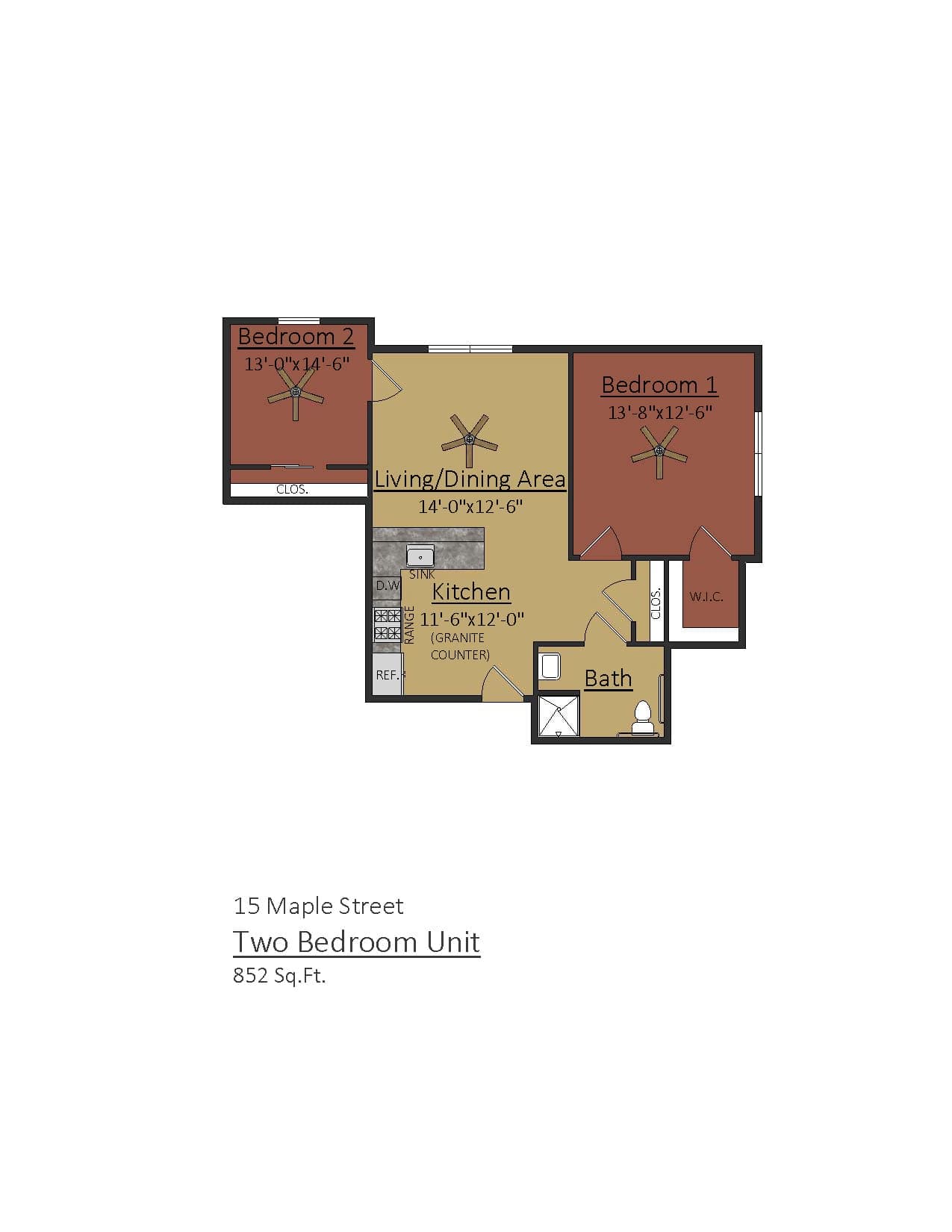 Two Bedroom at 15 Maple Street thumbnail 3