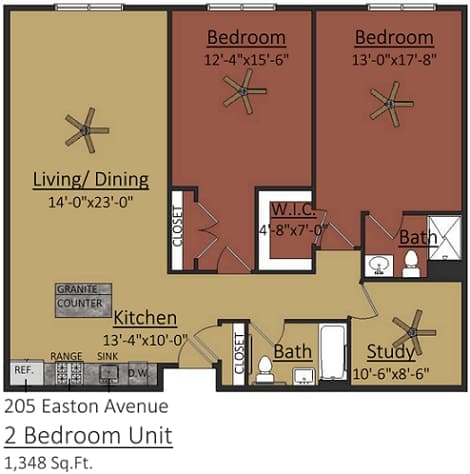 Two Bedroom floor plan
