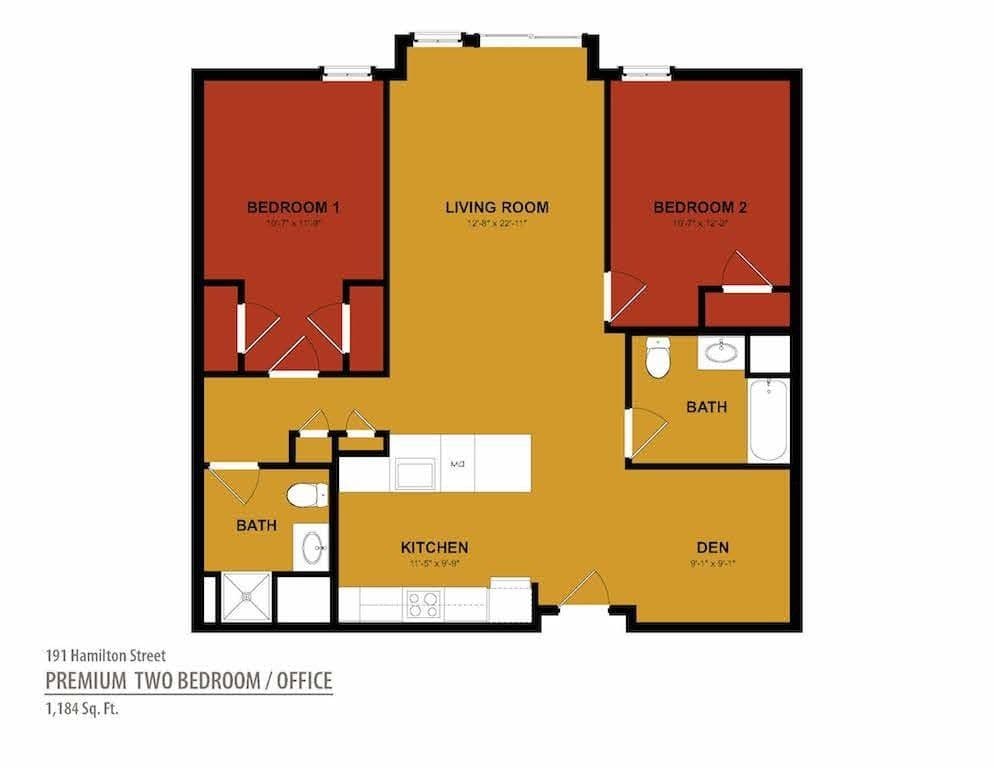 Two Bedroom at 191 Hamilton Street thumbnail 2