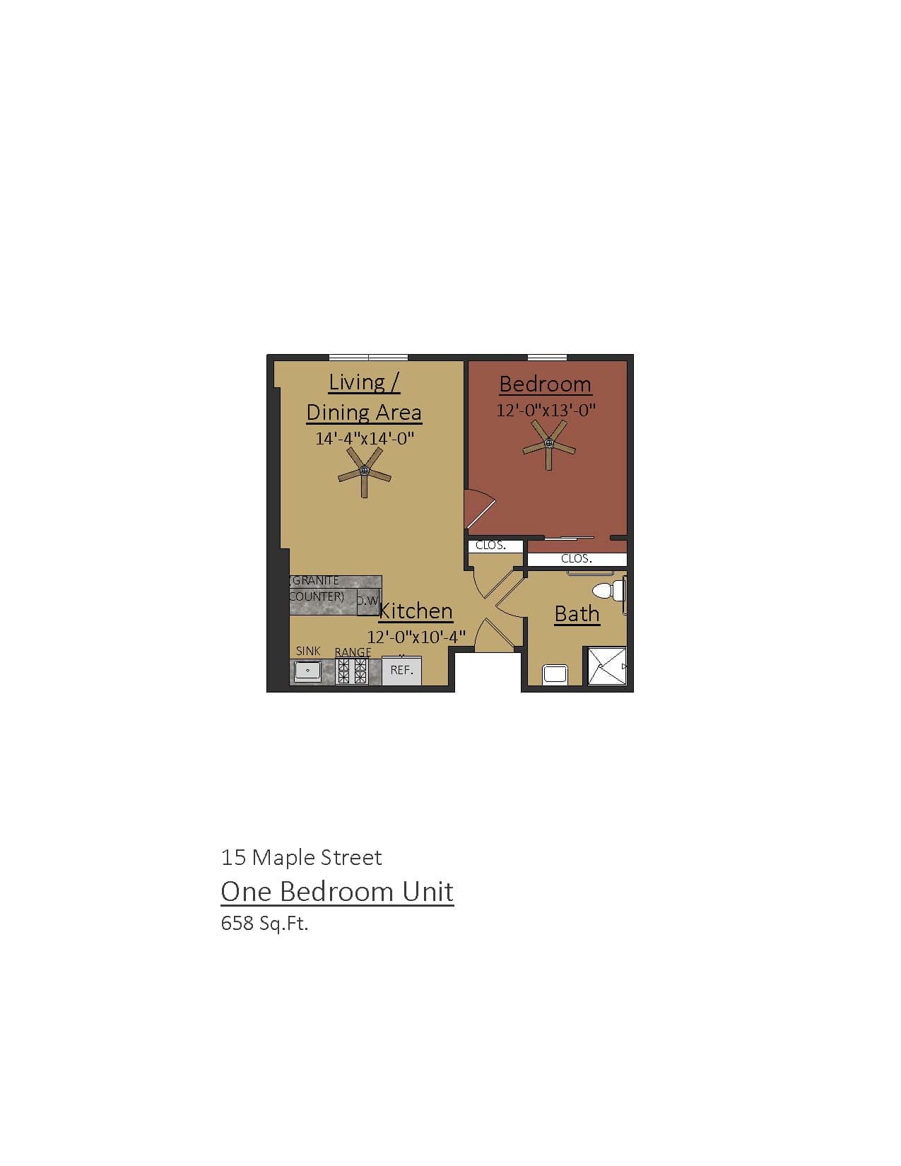 One Bedroom floor plan