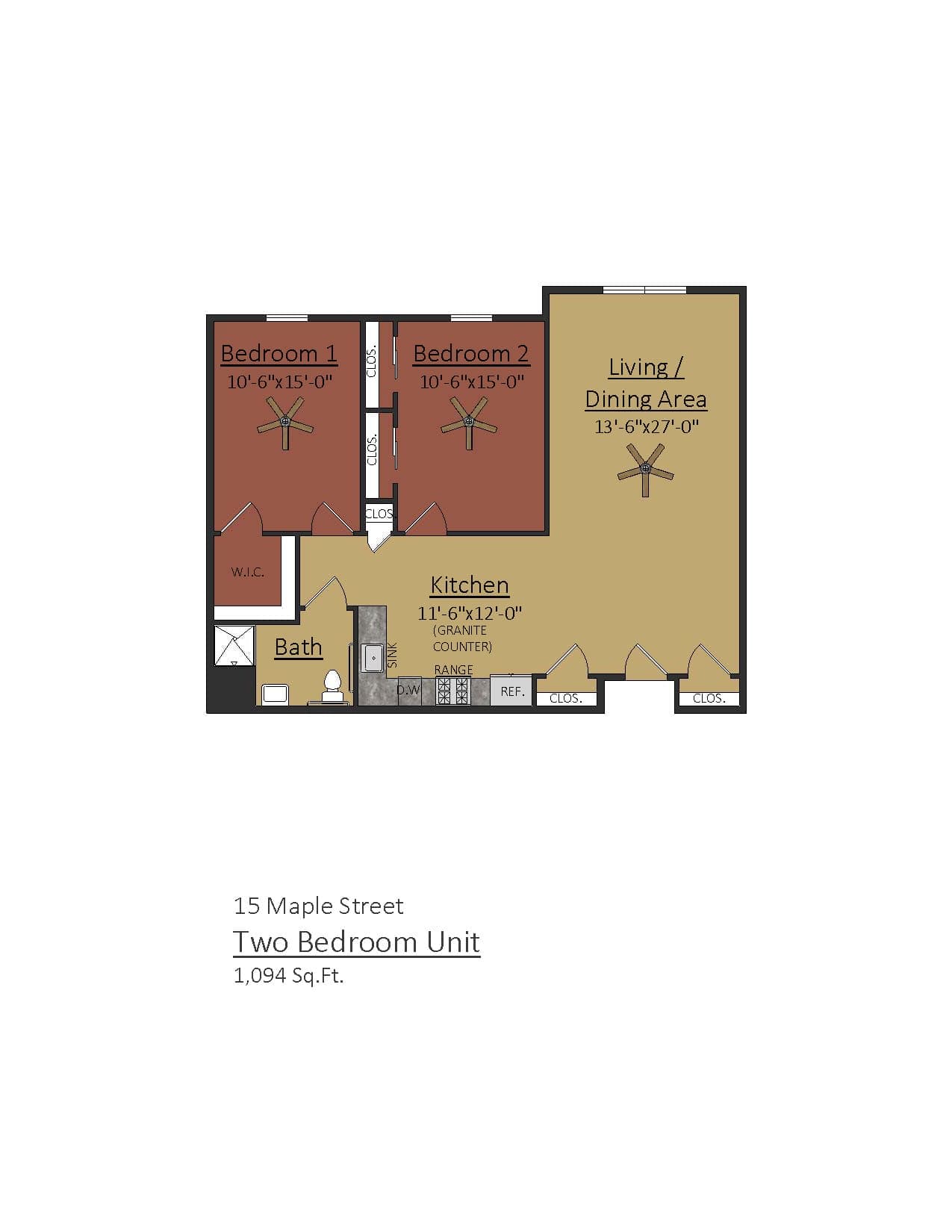 Two Bedroom floor plan