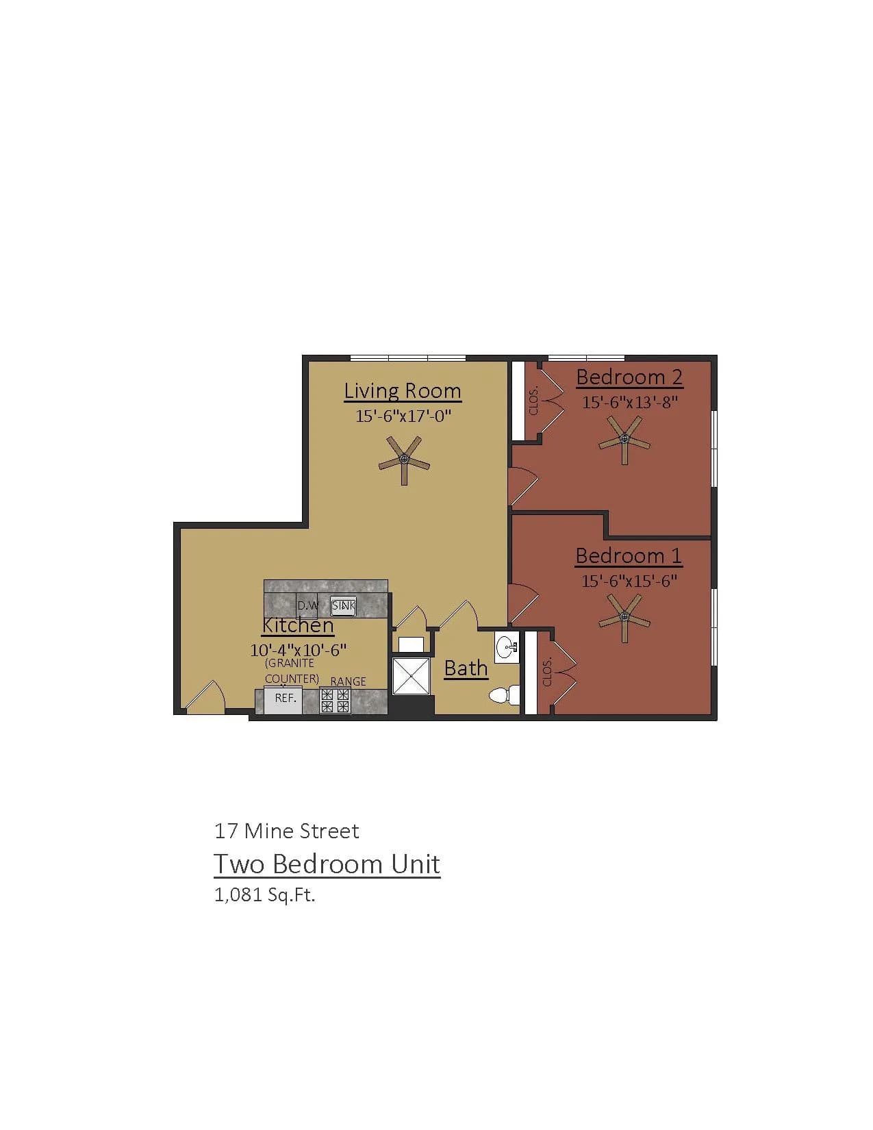 Two Bedroom floor plan