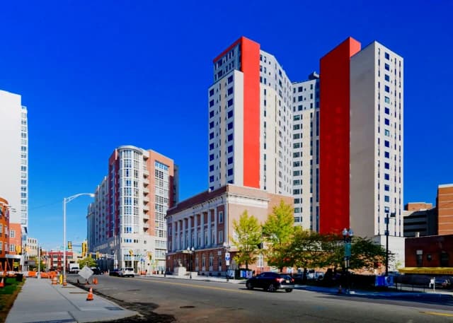 Property showing with students