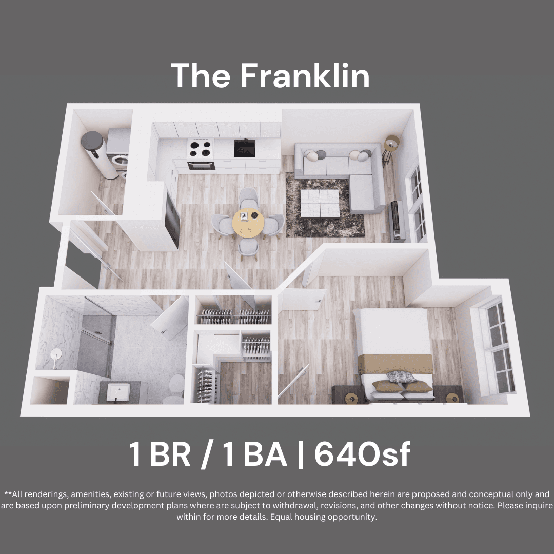 1 BR floor plan